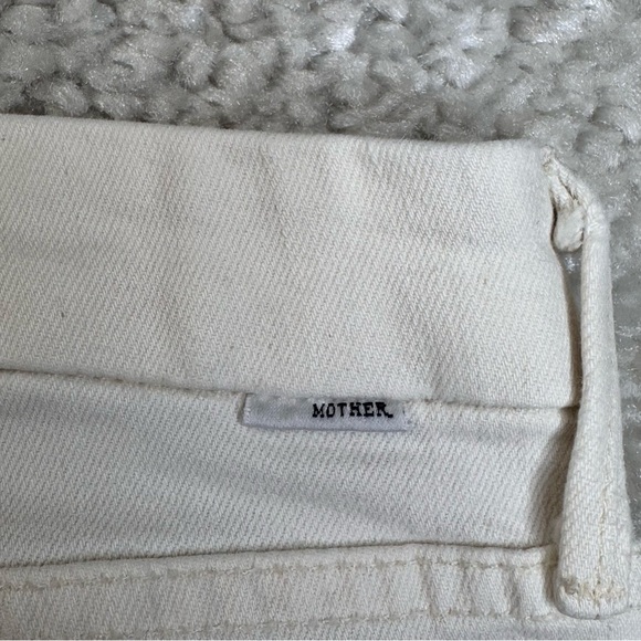 Mother Denim White Distressed Ankle Fray Looker Skinny Jeans stretchy sz 29 - Picture 12 of 16